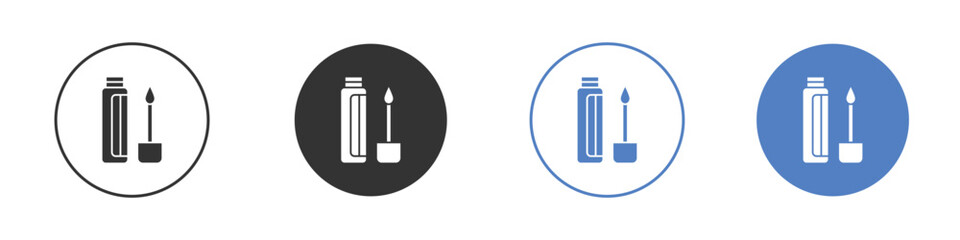 Lip gloss icon pictogram set. Vector icon designs