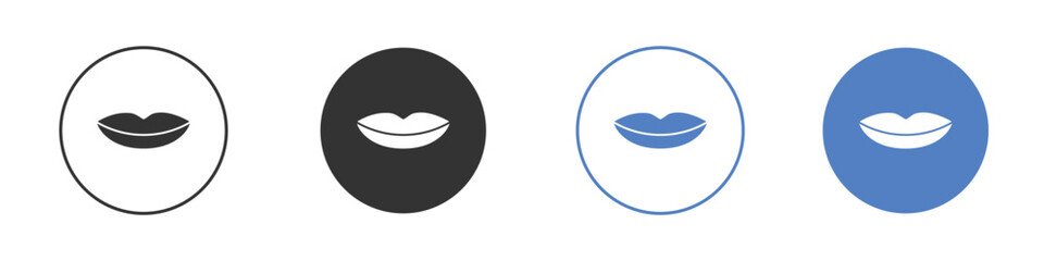 Lips icon pictogram set. Vector icon designs