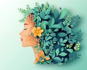 Mental Health Awareness Month Vector web banner for social media, posters, cards, and flyers Medical health care design World Mental Health  high resolution   for isolate image