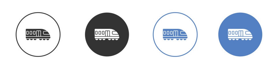 Monorail icon pictogram set. Vector icon designs