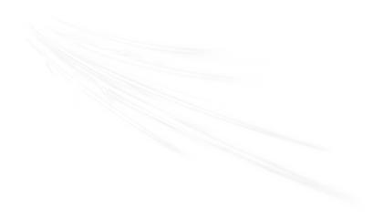 Abstract white light streaks and trails with a dynamic motion effect isolated on transparent background