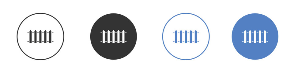 Plank fence icon pictogram set. Vector icon designs