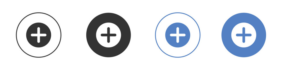 Obraz premium Plus icon pictogram set. Vector icon designs