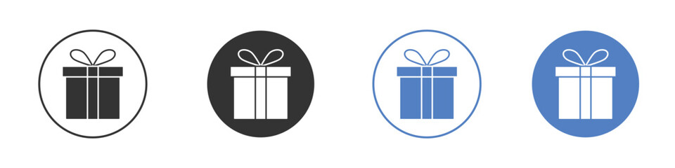 Present gift box icon pictogram set. Vector icon designs