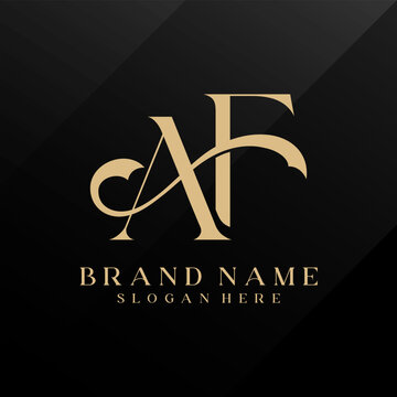 Modern Creative AF Logo Design. initial icon Based Monogram and Letters in Luxury vector