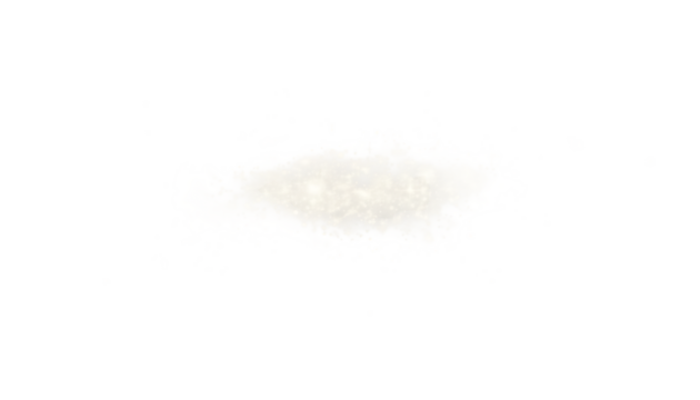 Bright white powder explosion cloud with fine particles isolated on transparent background