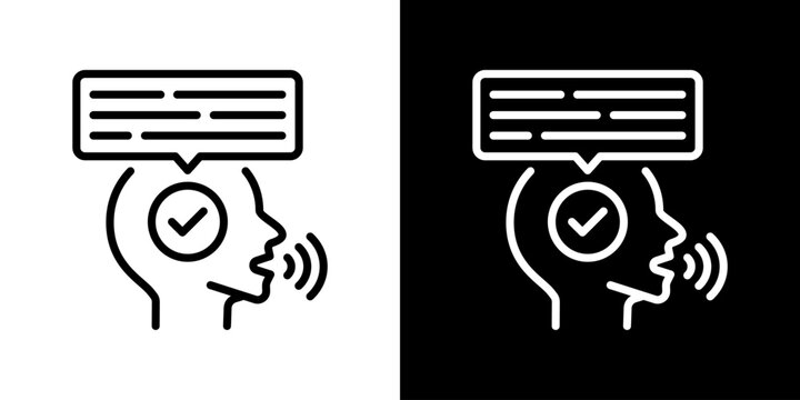 Testimonial Icon Line Styles Vector Illustration 