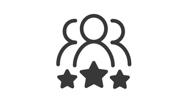 Rating icon or logo isolated sign, symbol, video.