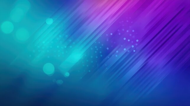 Abstract colorful background with gradient hues of blue and purple featuring soft bokeh lights and diagonal stripes for artistic and modern designs