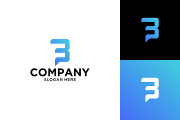 Initial letter f and b logo vector design