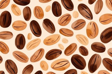 Obraz premium Coffee beans backgrounds shape food.