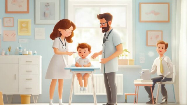 selective focus comforting environment with soft pastel colors and baby care items