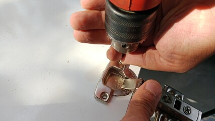 close up of a sewing machine