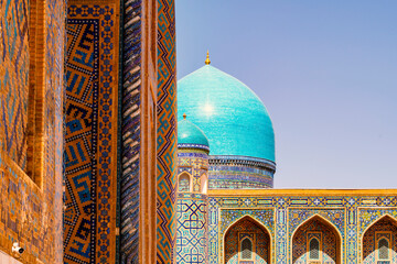 Samarkand, Uzbekistan - Sep 09, 2025:  The Gūr-i Amīr or Guri Amir is a mausoleum of the...