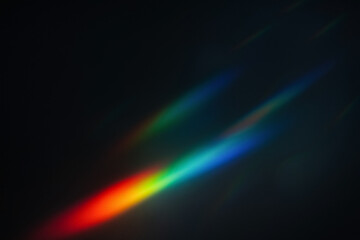 Colorful Light Streak with Lens Flare and Bokeh