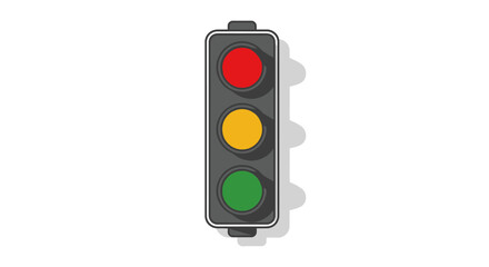 Traffic Light Icon with Red, Yellow, Green Signals Illustration
