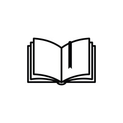 A minimal open book with bookmark symbolizing education reading and knowledge learning concept