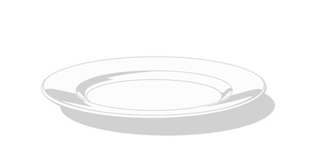 Empty White Ceramic Dinner Plate Awaiting Delicious Culinary Creations and Presentation