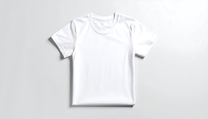 White T-Shirt Mockup on a Clean Background.