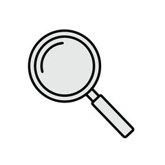 Magnifying glass icon illustration for search, discovery, find