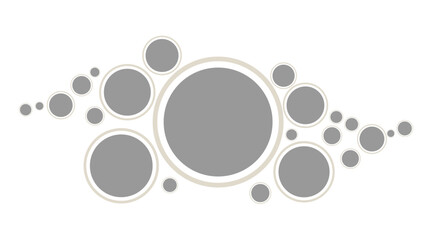 round photo collage mockup. Photo album or memory wall idea for banner, poster, mockup, flyer, brochure. vector template