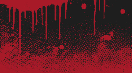 red and black halftone urban banner background
