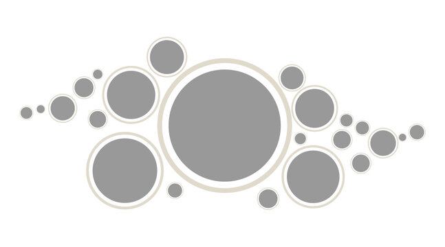 round photo collage mockup. Photo album or memory wall idea for banner, poster, mockup, flyer, brochure. vector template