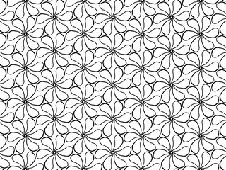 Seamless abstract pattern. black and white linear illustration for coloring. Vector coloring book for adult.
