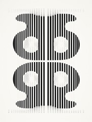 Abstract black and white geometric pattern design
