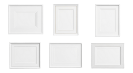 Create a stunning gallery wall with this collection of six elegant white picture frames in various sizes and styles, perfect for showcasing your favorite memories and artwork in modern home decor