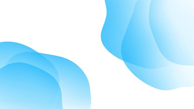 Abstract flowing blue shapes on a clean white background, representing fluidity and modern design.