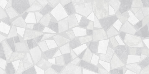 White mosaic wall texture, pebbles background