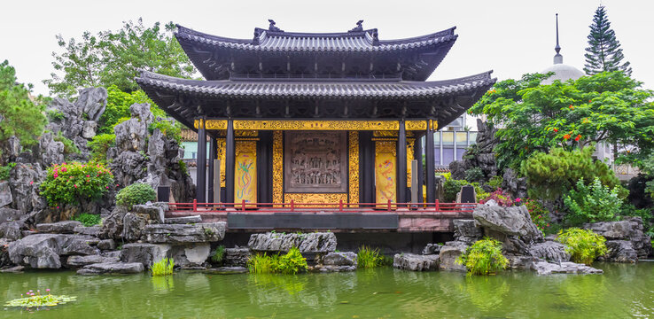 Panorama of the Cantonese Opera Art Museum in Guangzhou, China