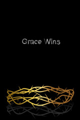 Vector illustration of crown of thorns background, victory in love