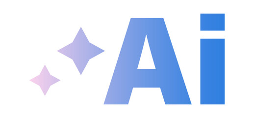 Futuristic AI Logo Design with Gradient for Modern Technology and Innovation Concepts. Vector illustration