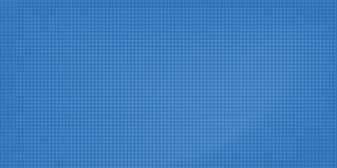 Blue halftone dot pattern background - vector graphic design from circles in varying sizes