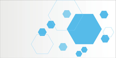 Abstract blue hexagon banner background. Eps10 vector