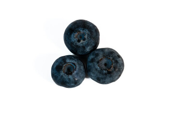  Fresh ripe blueberries on white background. Perfect for healthy eating, organic food, breakfast, and antioxidant concepts. 
