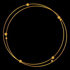 gold ring on black background