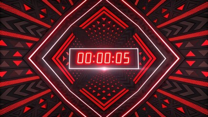 Dynamic countdown timer with futuristic neon glow