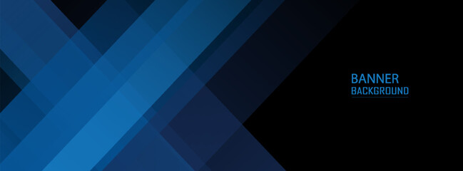Modern banner background blue and black gradations slash shape pattern.colorful.simple design.vector eps 10
