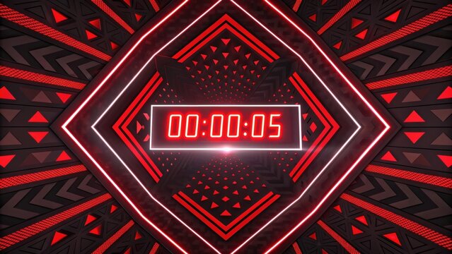 Dynamic countdown timer with futuristic neon glow