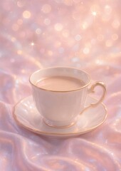 Fototapeta premium Elegant teacup with dreamy background.