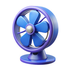 Fan electric portable small blue appliance