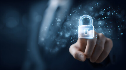 Cyber ​​security and data protection, internet network security, protect business and financial transaction data from cyber attack, user private data security encryption