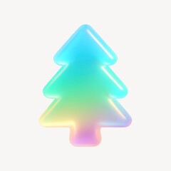 Fototapeta premium Colorful gradient Christmas tree