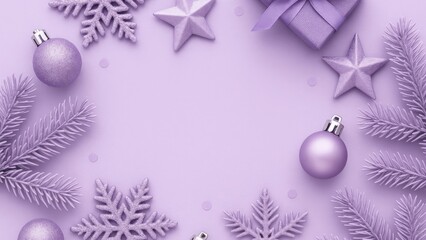 Elegant purple Christmas holiday decoration