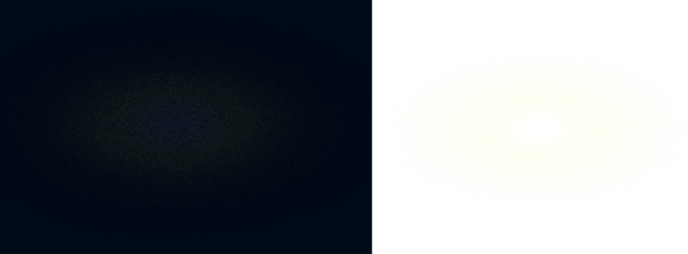 Shimmering yellow and white particles exploding light effect on abstract digital background isolated on transparent background