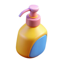 Bottle liquid soap dispenser pink yellow blue plastic