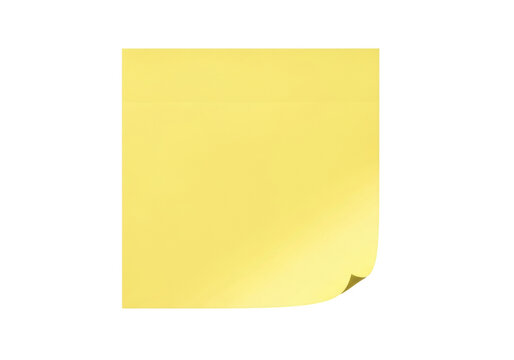 Yellow sticky note PNG isolated on transparent background, reminder paper for message and memo, office supply for organization and planning